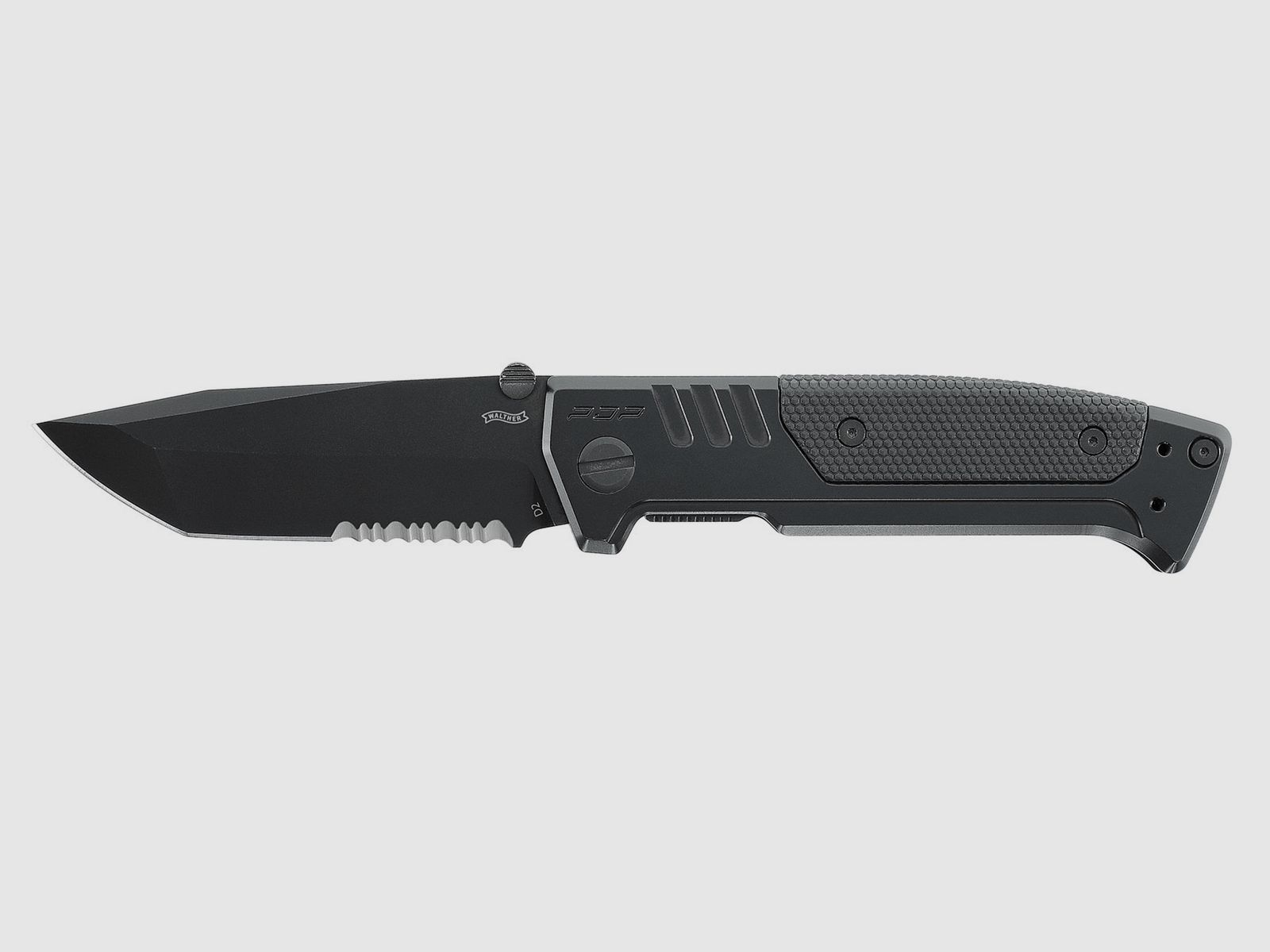 Umarex 5.0898 Knife Walther PDP Steel Frame Tanto Folding Knife BLK-BLK-SE