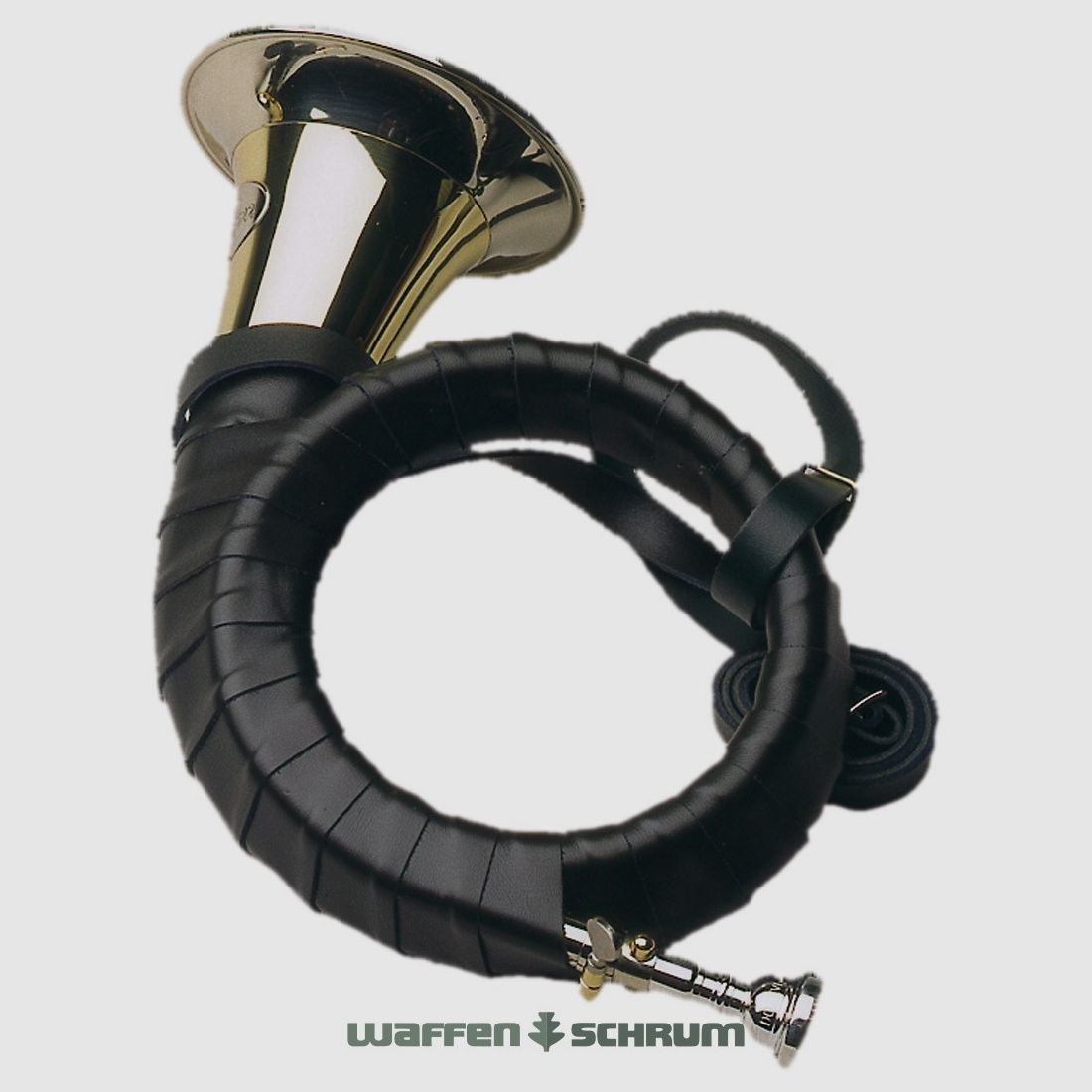 Dotzauer Fürst-Plesshorn B ''Meister Dotzauer''- 2-windig Goldmessing - versilbertes Mundstück - Neusilberstimmzug Echtlederumwicklung - Einbrennlackierung - Ledertrageriemen