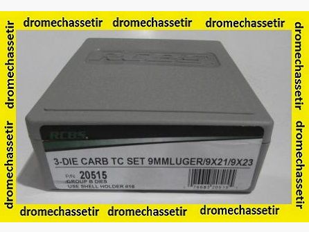Juego de herramientas de carburo RCBS para recarga en calibre 9x19 Luger, 9×21 y 9×23