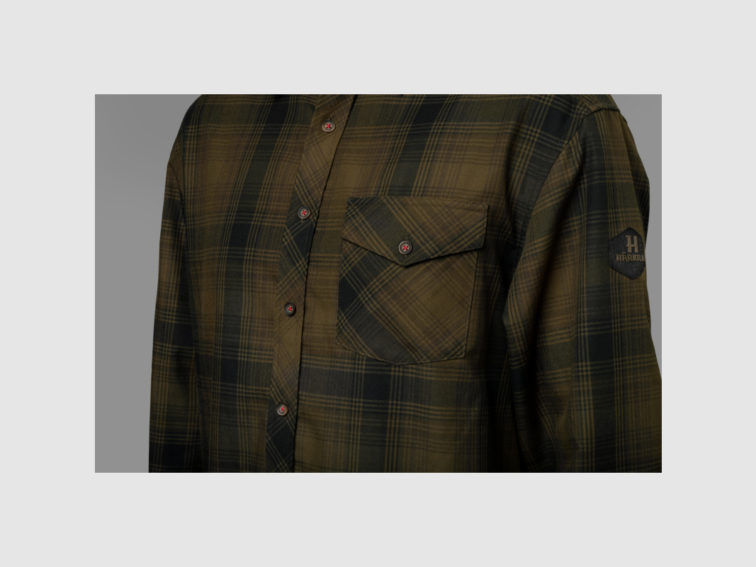 Härkila Herren Hemd Driven Hunt Olive green check