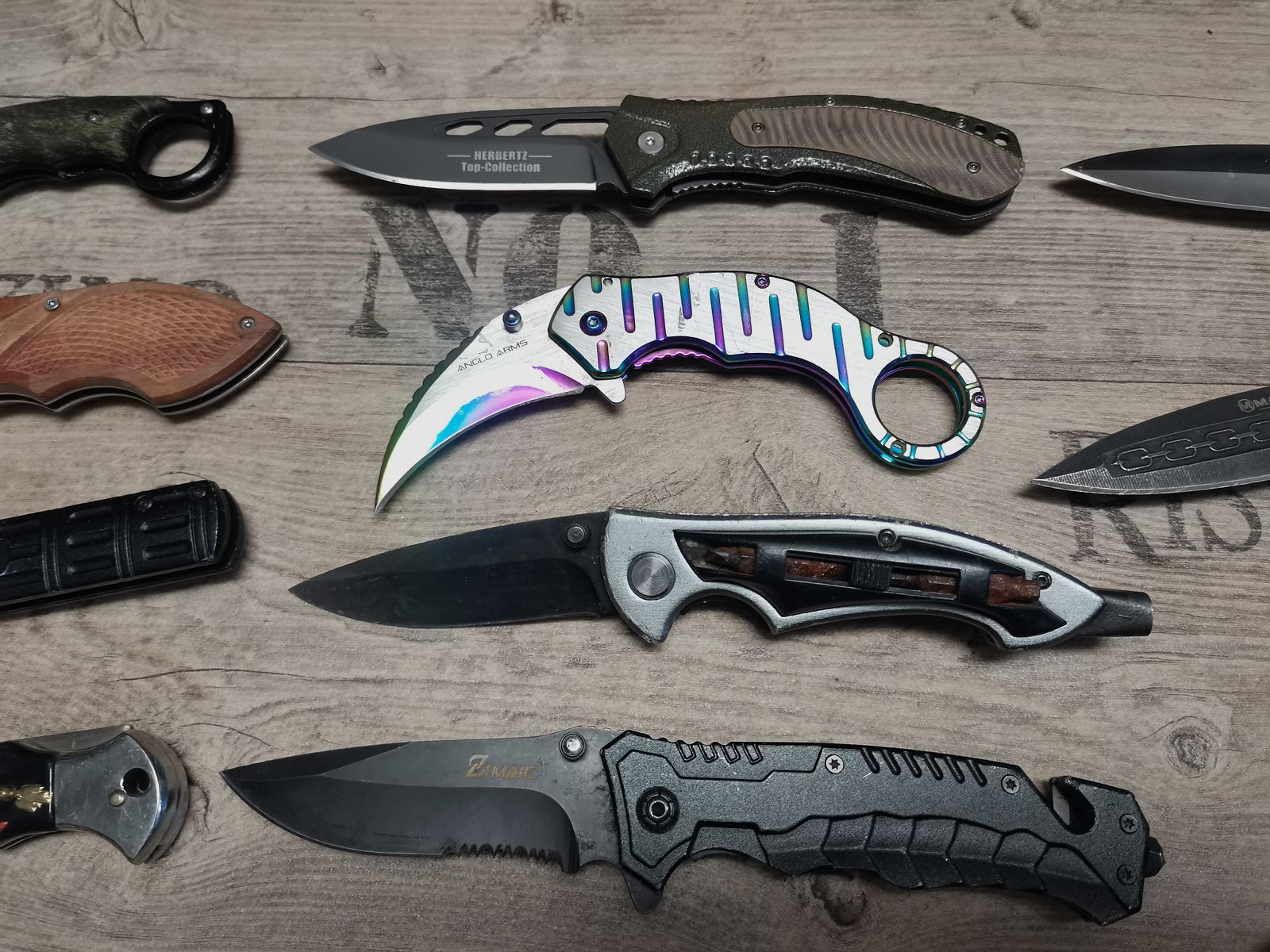 Messer Konvolut Böker Haller Herbertz etc. Karambit Einhandmesser Dolch Springmesser