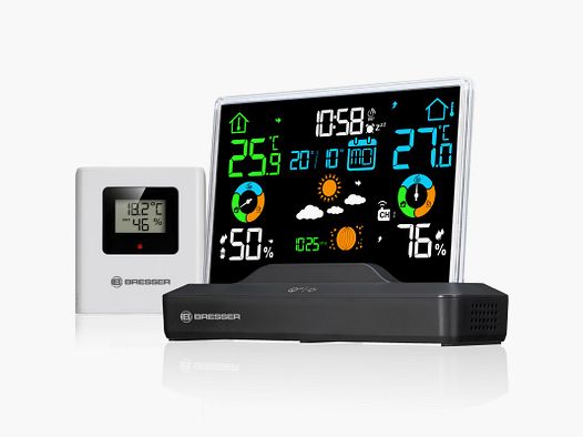 BRESSER Wetterstation in Farbe mit rahmenlosem Display