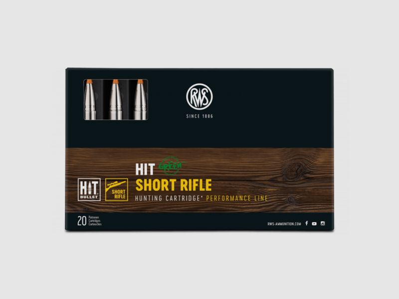 RWS HIT HUNTING SHORT RIFLE - .30-06SPR. - 165 GRS. / 10,7 G. - 20 STÜCK
