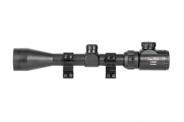 Vogler 3-9x40 EG MILDOT illuminated riflescope with mount, image 13 of 14