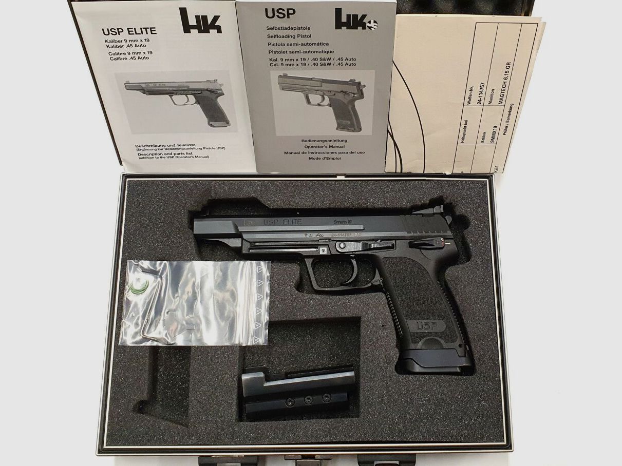 Pistole Heckler und Koch	 USP Elite Inkl. Zubehör