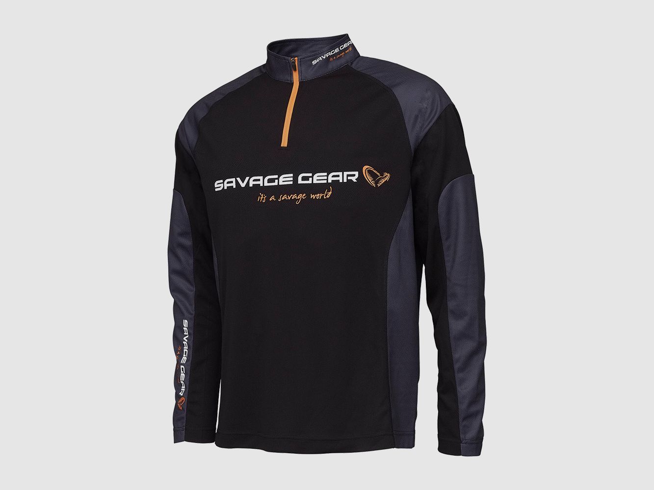TOURNAMENT GEAR SHIRT 1/2 ZIP S BLACK INK