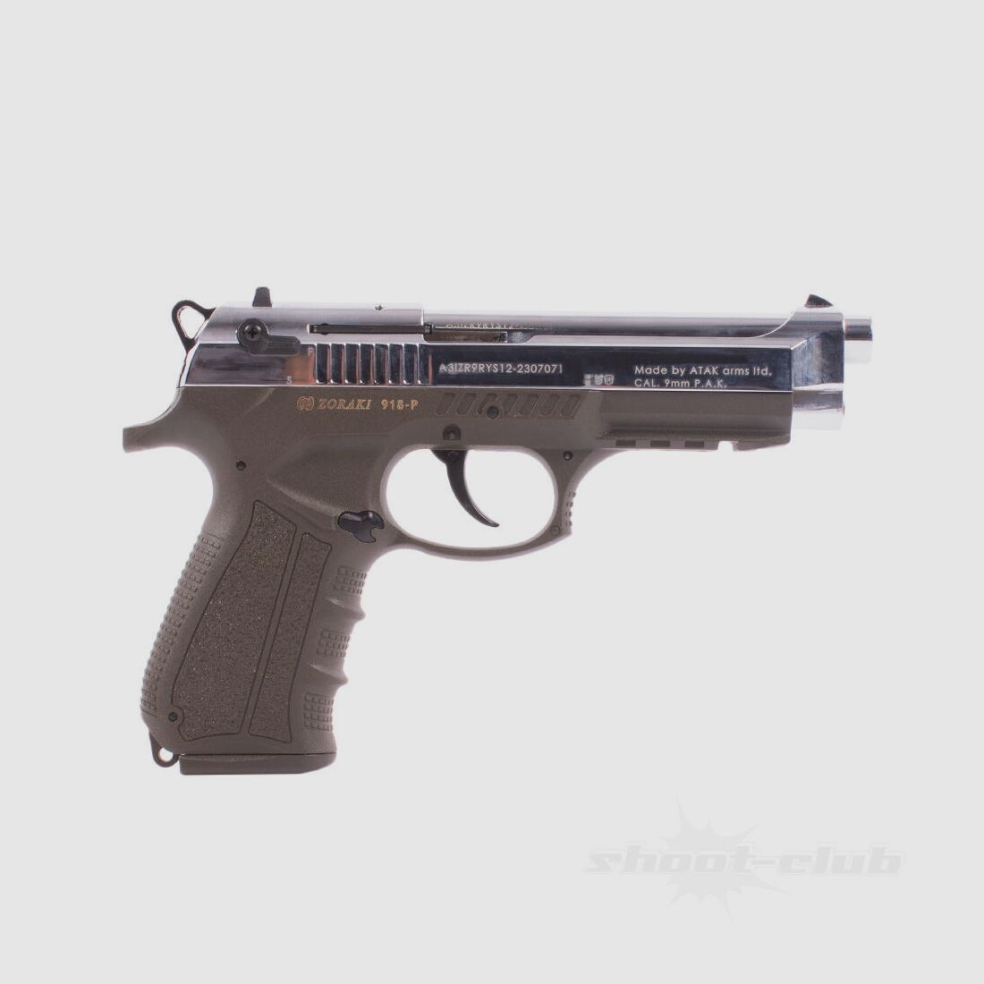 Zoraki 918-P Chrom ODG Schreckschusspistole 9mm P.A.K. Sondermodell