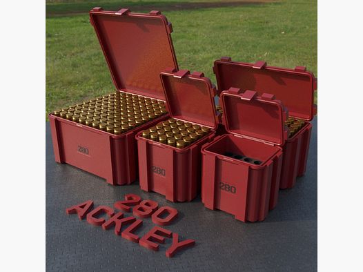 Filamelt Munitionsbox / .280 Ackley / ‘Klappdeckel’ / Patronenbox, Ammo Box