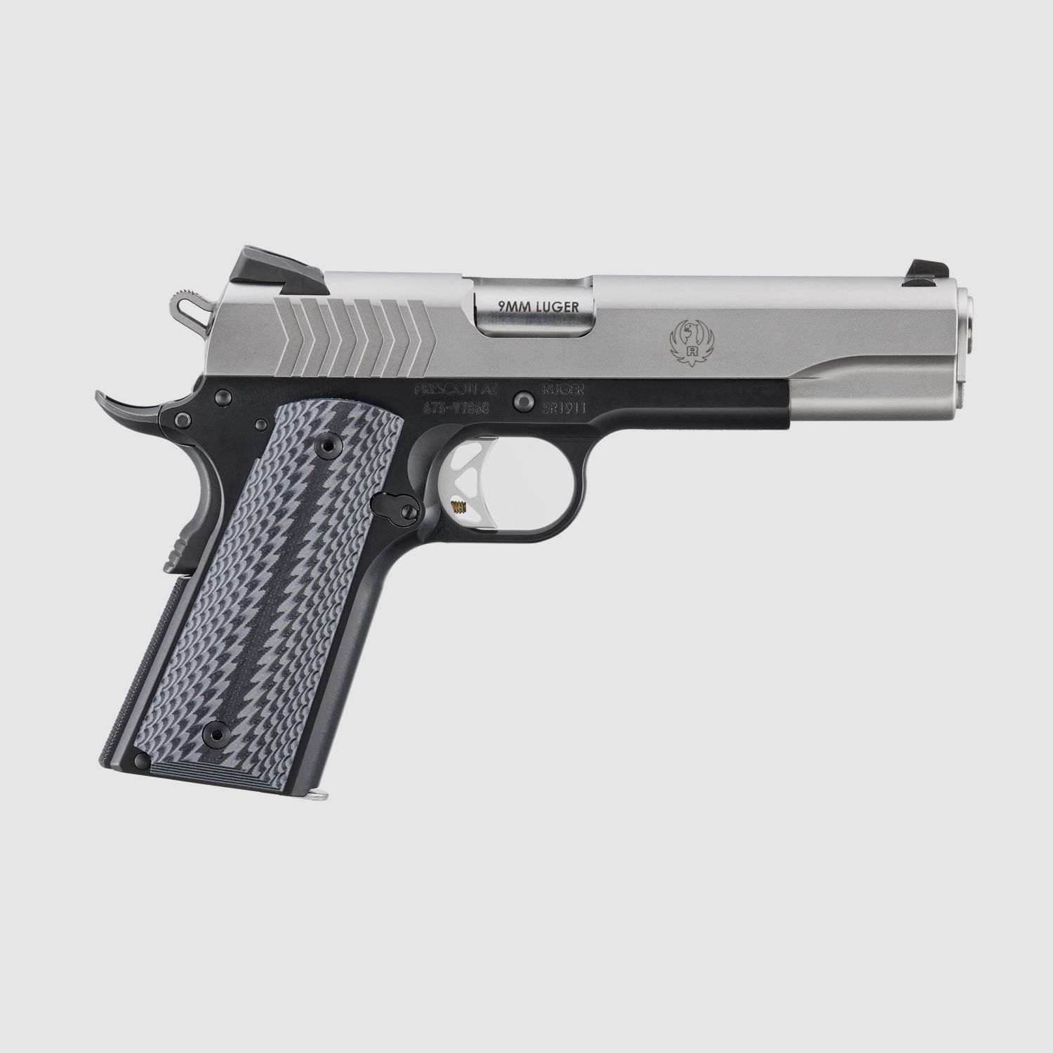 PISTOLA RUGER SR1911 LIGHTWEIGHT 9MM LUGER 5"/12,7CM INOXIDABLE BAJO BRILLO