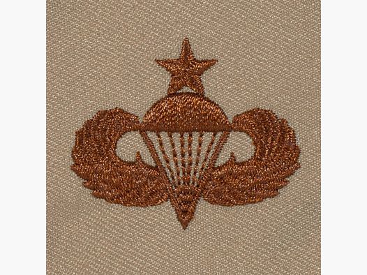 Unbekannt Abzeichen US Senior Parachutist Textil desert