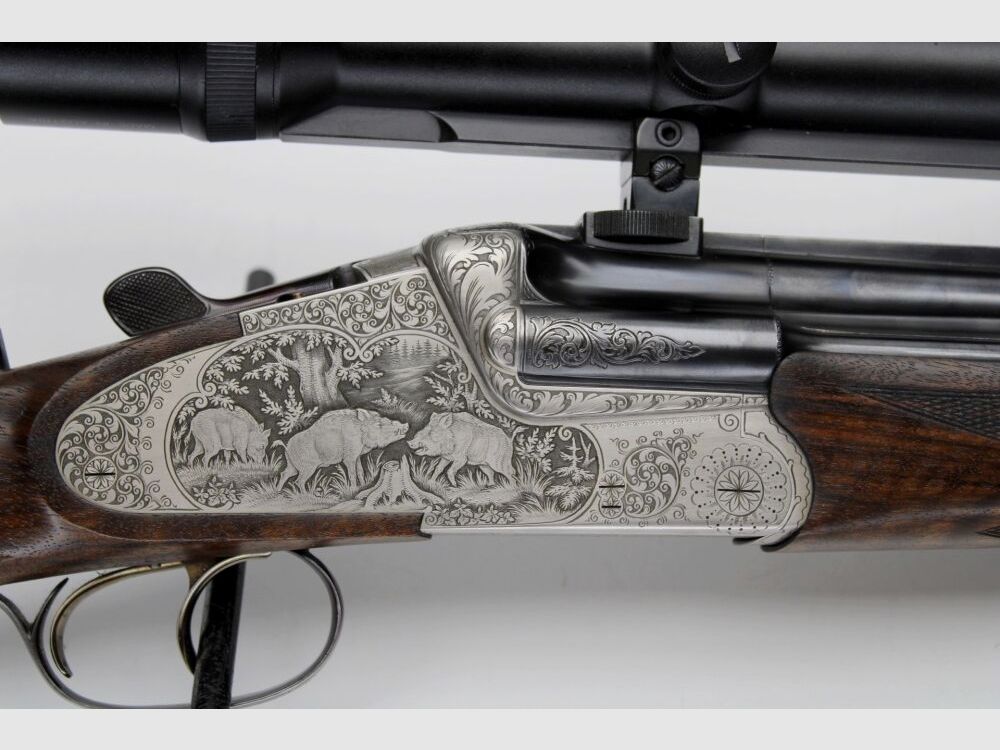 Bockdrilling Heym 35 de luxe avec Swarovski Habicht 2,5-10x56 LP et munitions 20/76;9,3x74R;5,6x52R