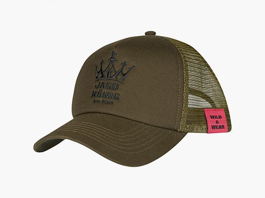 Wild & Wear Trucker Cap "Jagdkönig" Unisex (Oliwkowy)