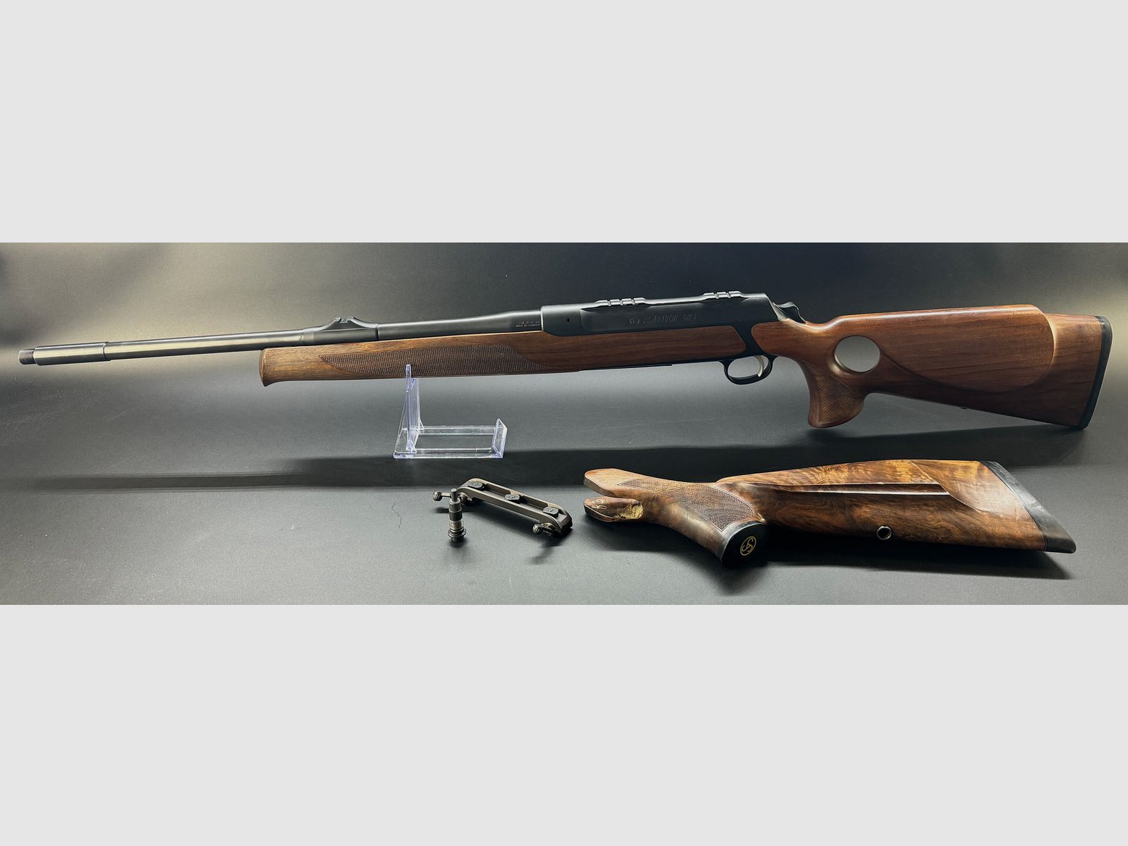 Sauer 303 - Halbautomat; Kal.: .30-06Spring + variable Gasabnahme + Sauer Montage für Zeiss Schiene