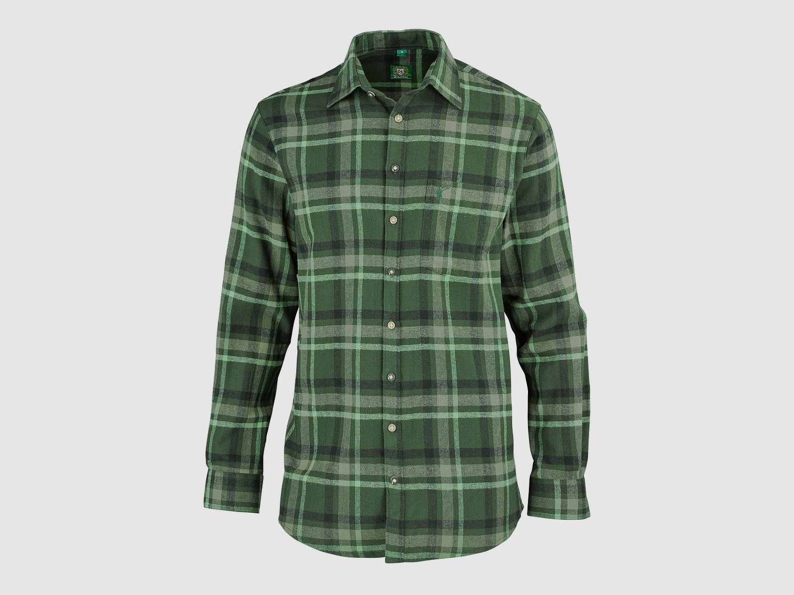 OS-Trachten Camisa de Manga Larga de Franela