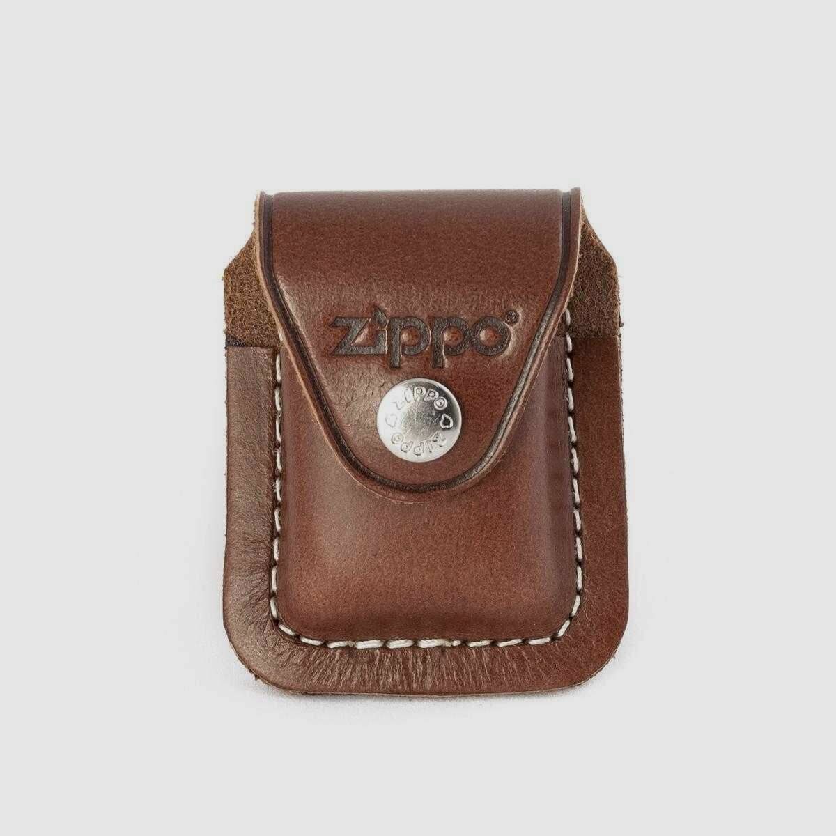 ZIPPO Lederetui / Gürteltasche braun mit Clip, Bild 1 von 2