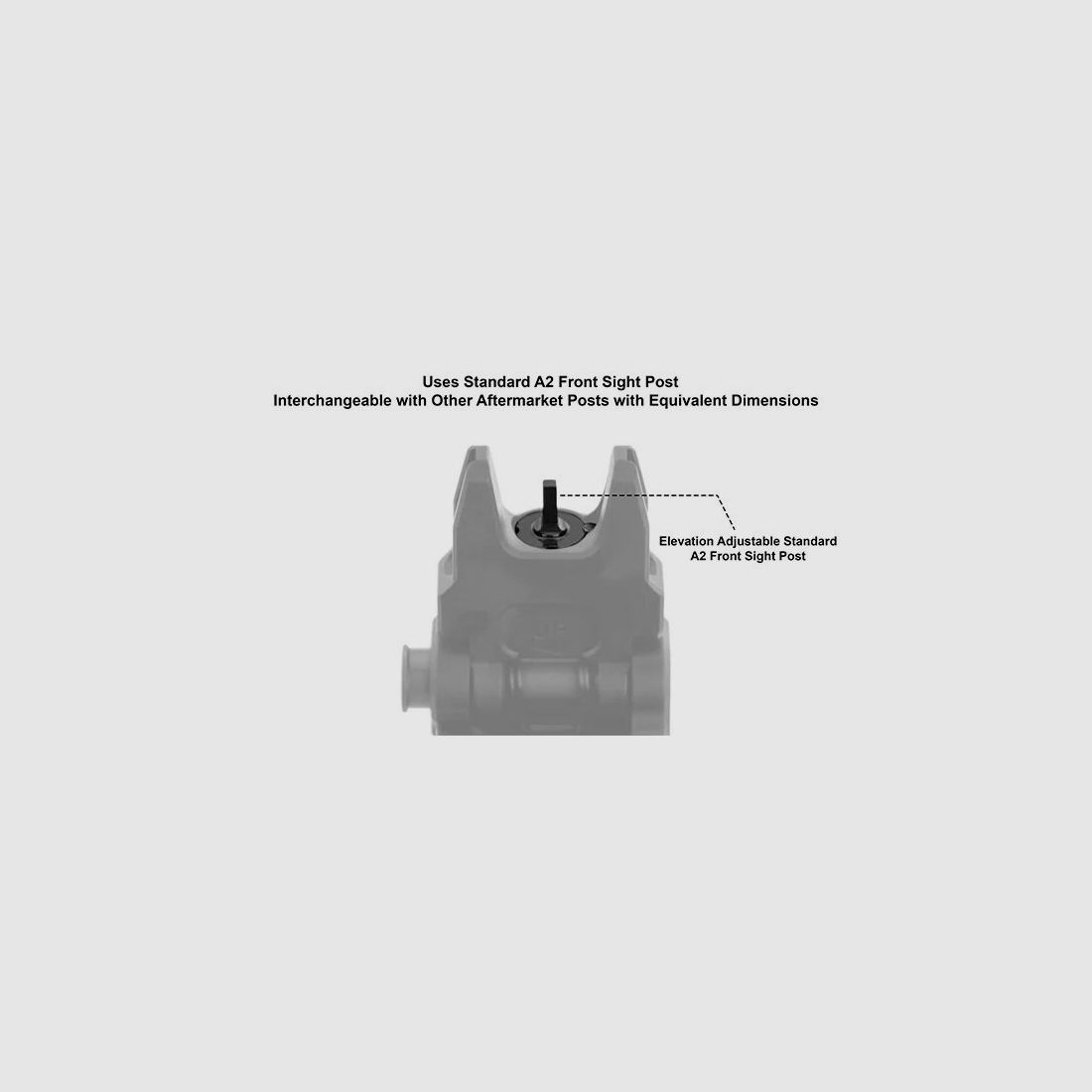 UTG ACCU-SYNC AR-15 opvouwbare voorvisier - korrel, afbeelding 6 van 7