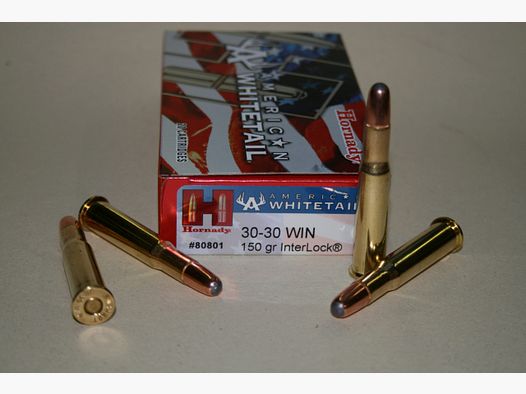Munitions Hornady Whitetail interlock 150 grains cal 30-30 Winchester