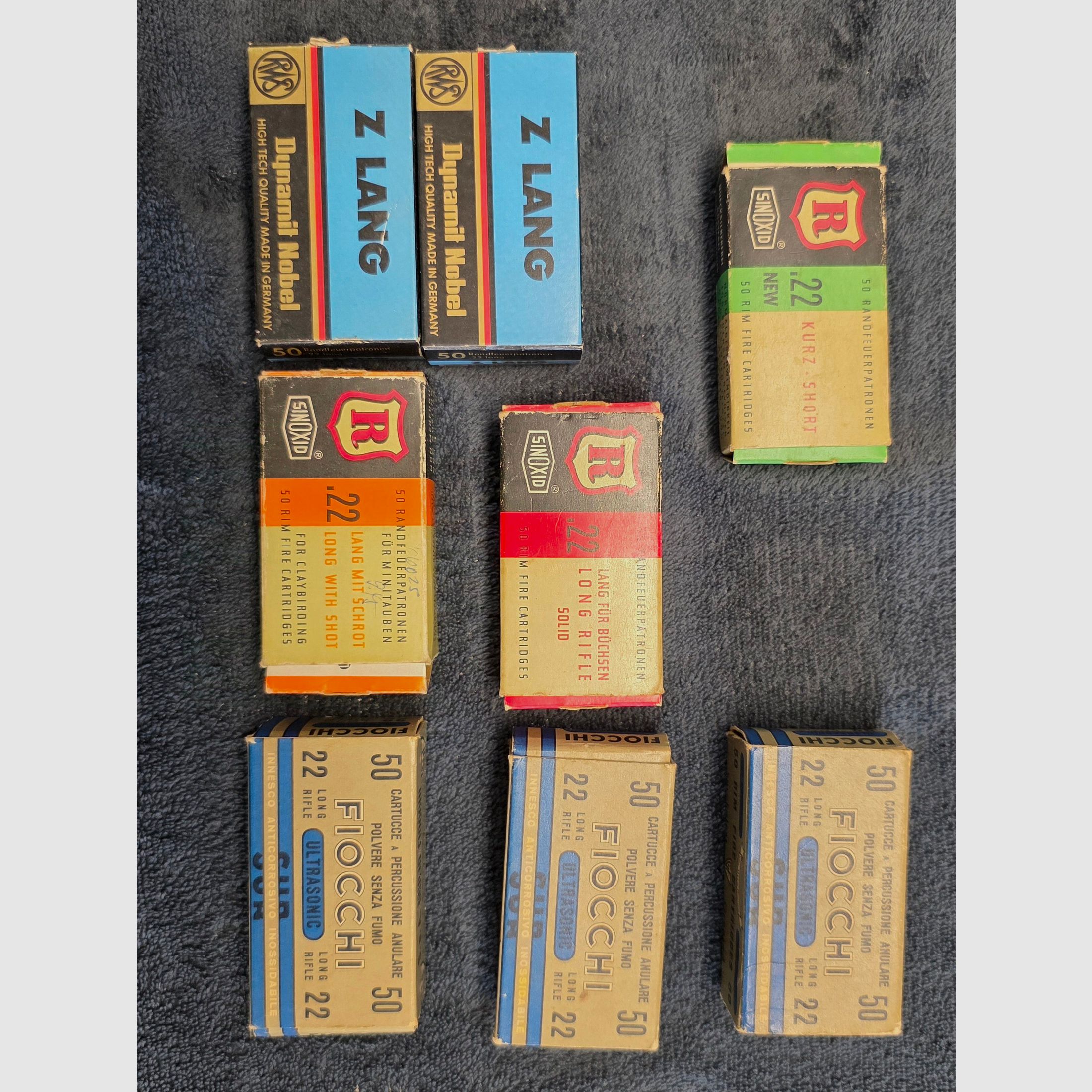 Munitions de collection .22, RWS et FIOCCHI
