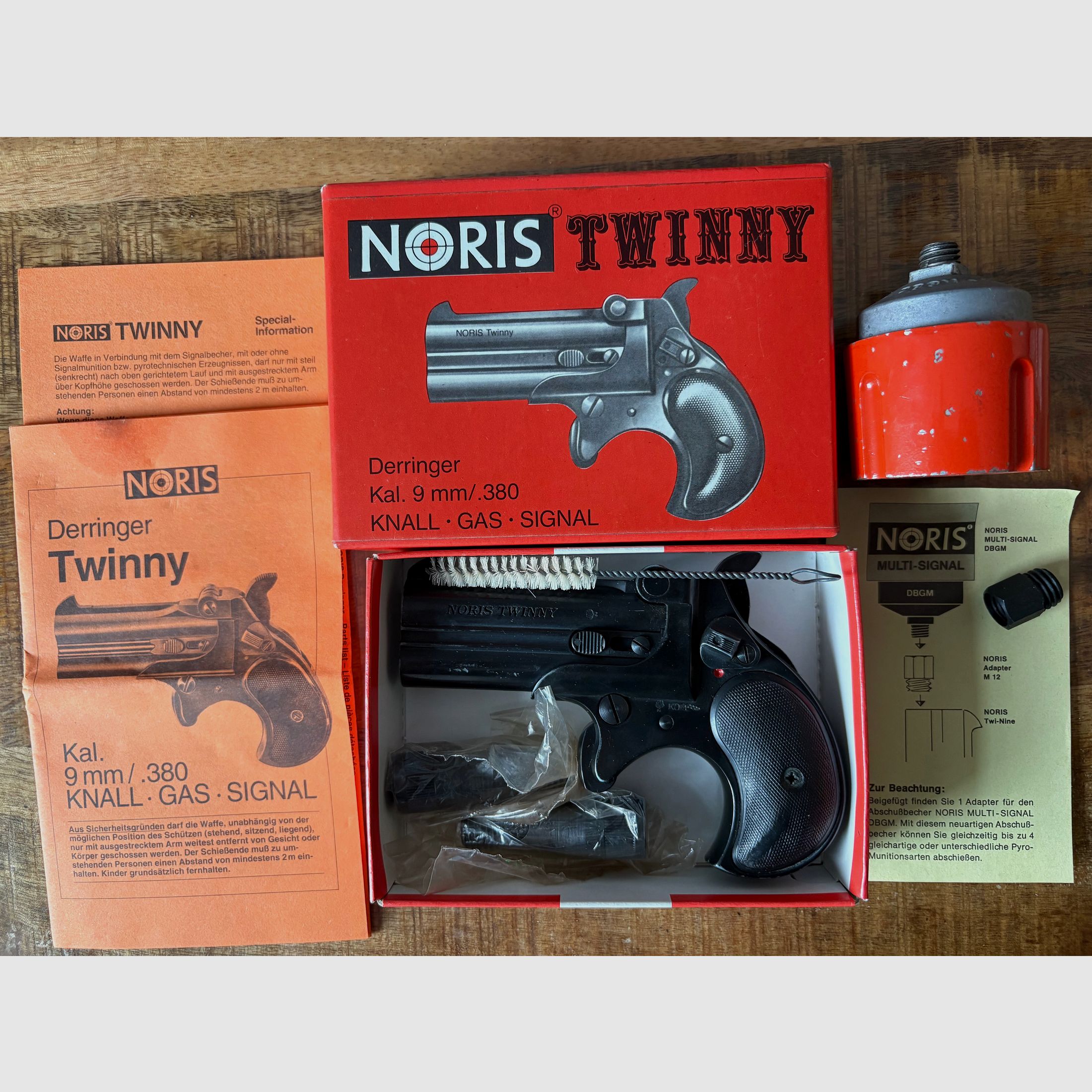 Noris Twinny deringer blank firing 9mm bang