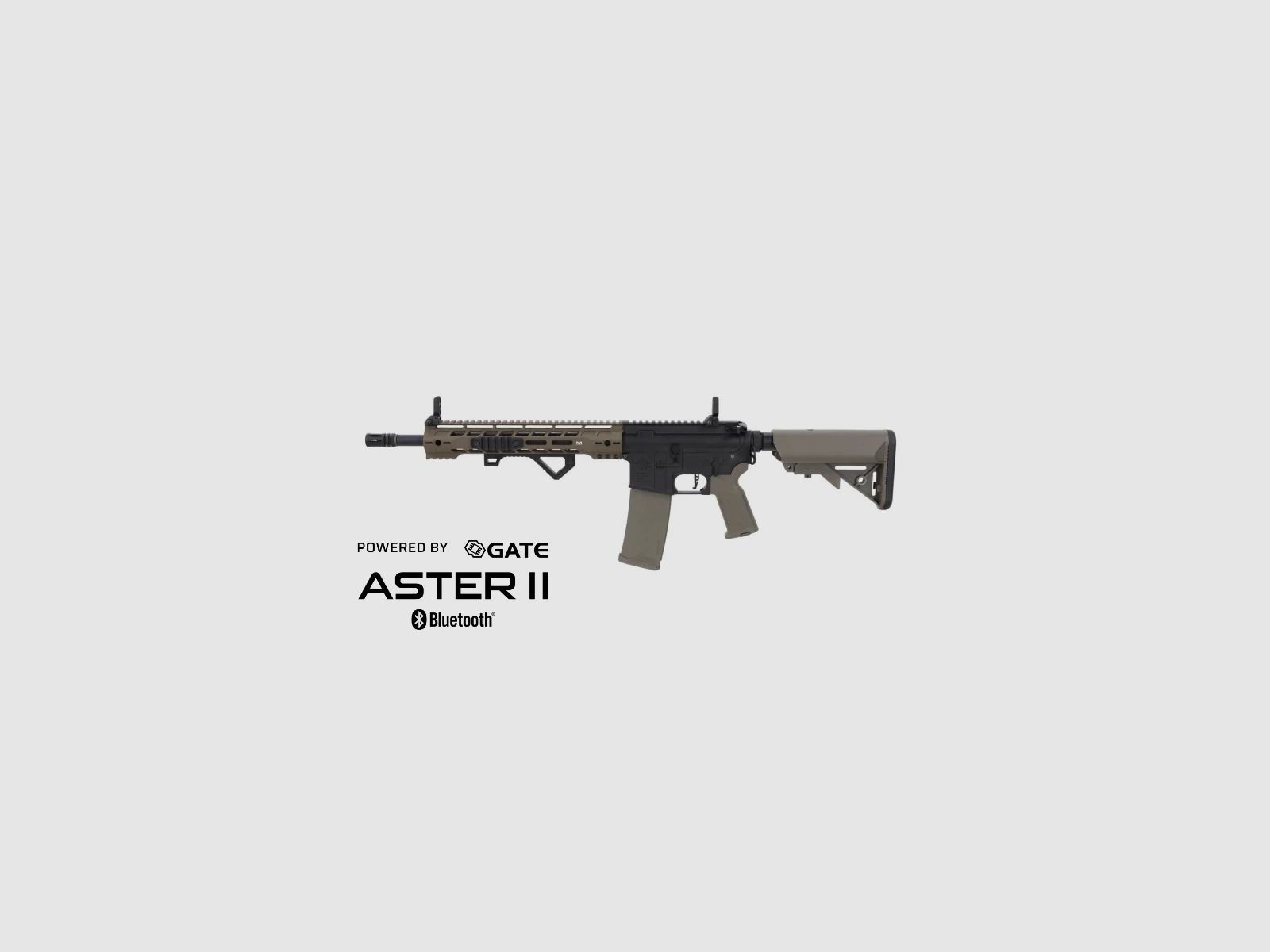 SA M4 Carbine M-LOK (RRA SA-P14 PRIME™ Aster II ETU BLDC™) Rifle Airsoft Libre a partir de 18 - Negro/Verde -F-
