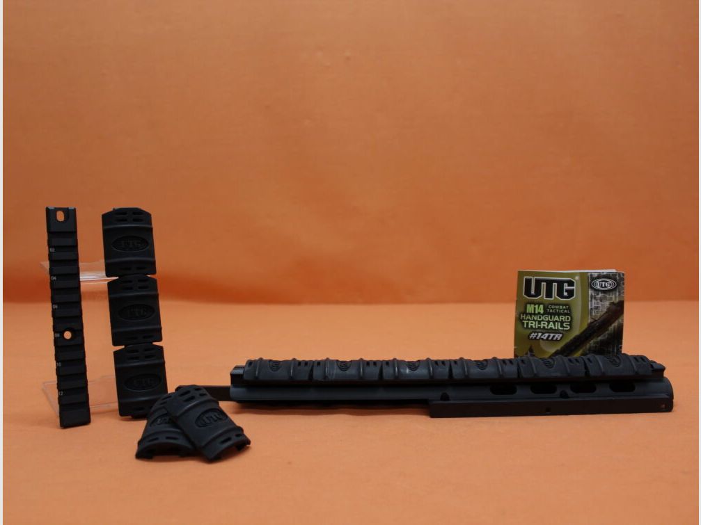 UTG - Leapers U.S. Rifle 7.62mm M14/M1A: Tactical Tri-Rails UTG (MNT-TM14TR) Aluminum 3-Rail System/ Handguard