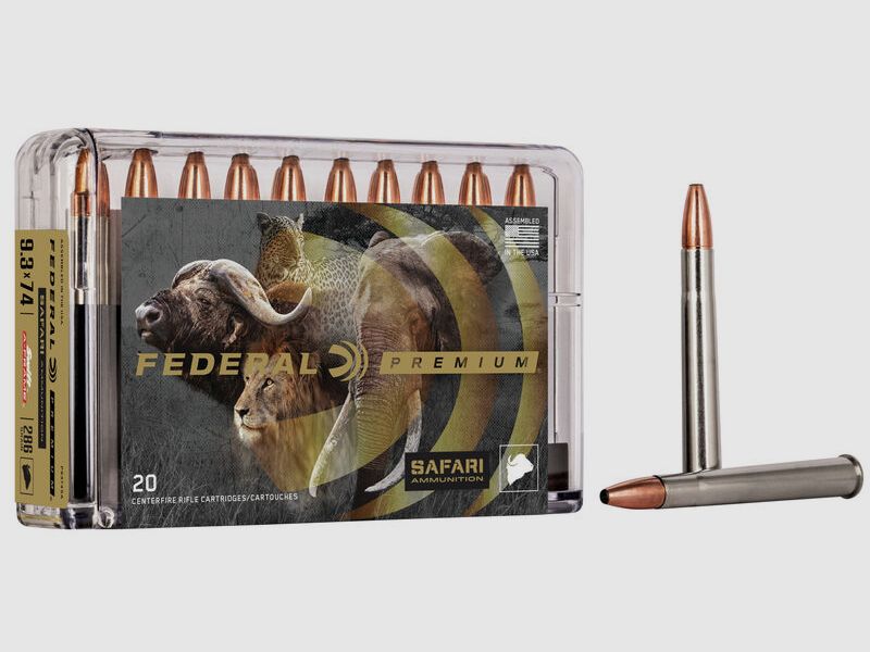 Federal Premium Safari Swift A-Frame 9,3x74 R 286GR JSP 20 Patronen
