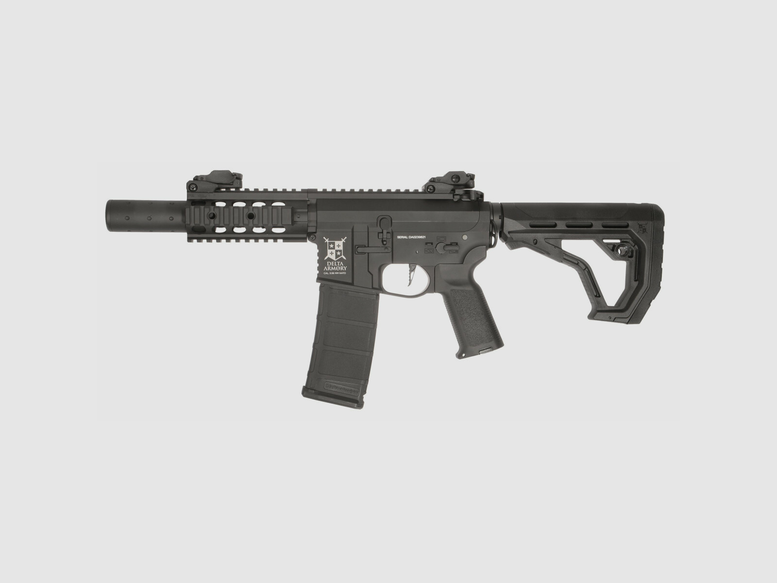 AR15 SilentOps CQB ALPHA EAGLE ETU Negro S-AEG Rifle Airsoft Libre a partir de 18 Años | Delta Armory