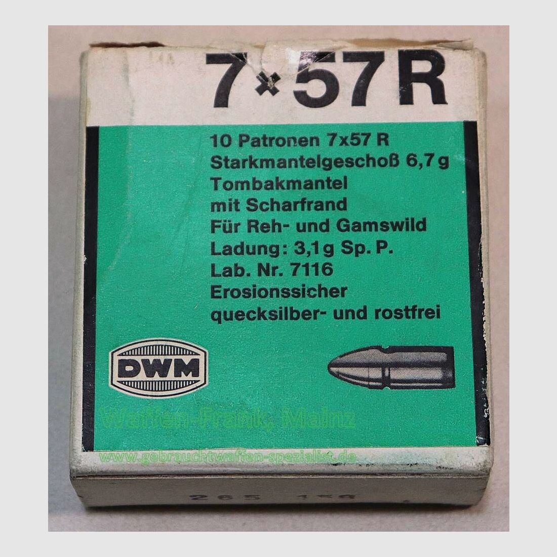 DWM, Karlsruhe Büchsenpatronen 7x57R