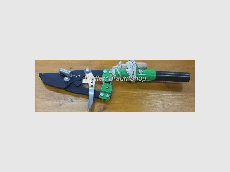 Teleskop Astschere ohne Stiel mit Seilzug Schwarz/ Grün 45 cm