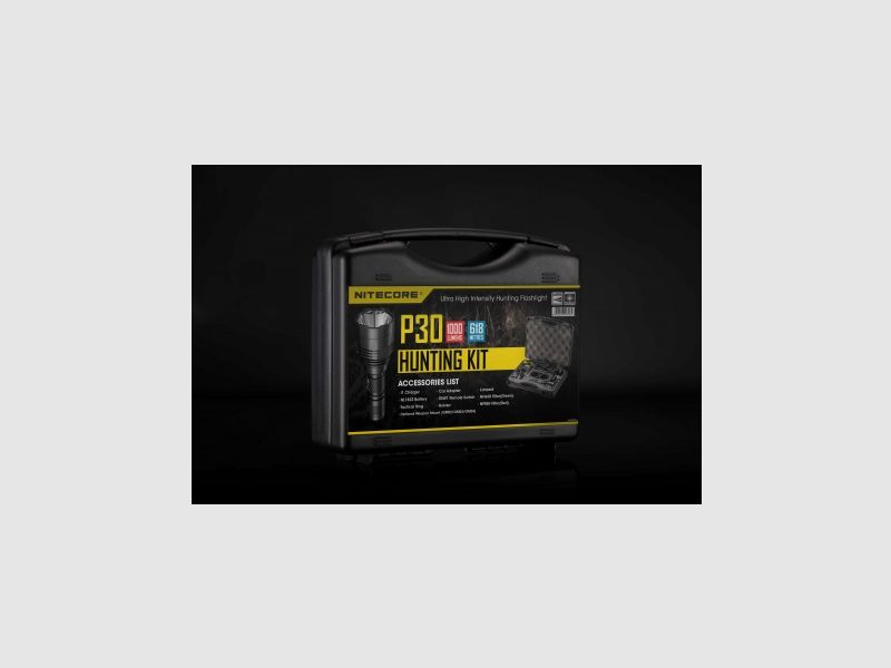 Kit de chasse Nitecore – lampe torche P30, image 1 sur 2