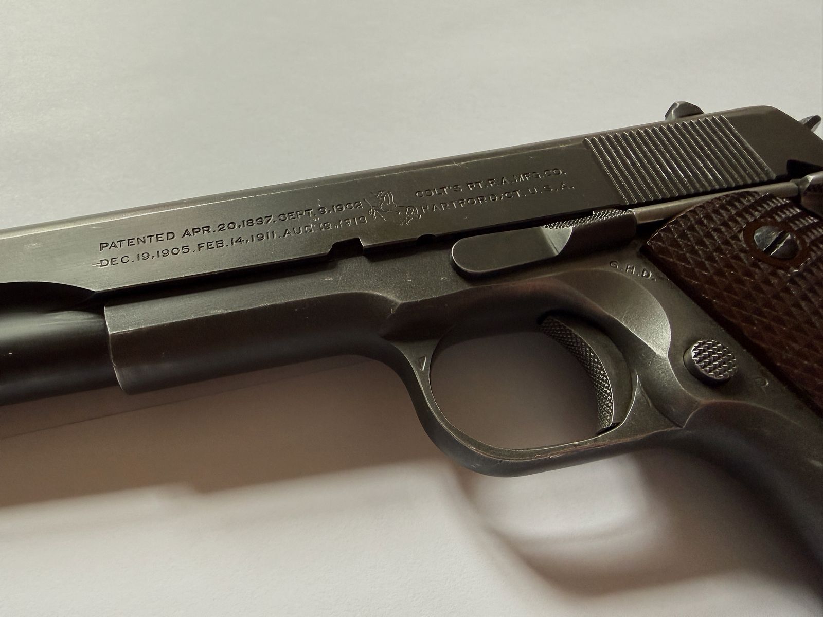 Colt M1911A1 – US Army WWII – 1943 – original, matching-tendenz, GHD, Bild 2 von 12