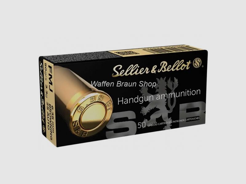 S+B 6.35mm Brow. FMJ 50grs. 50pcs