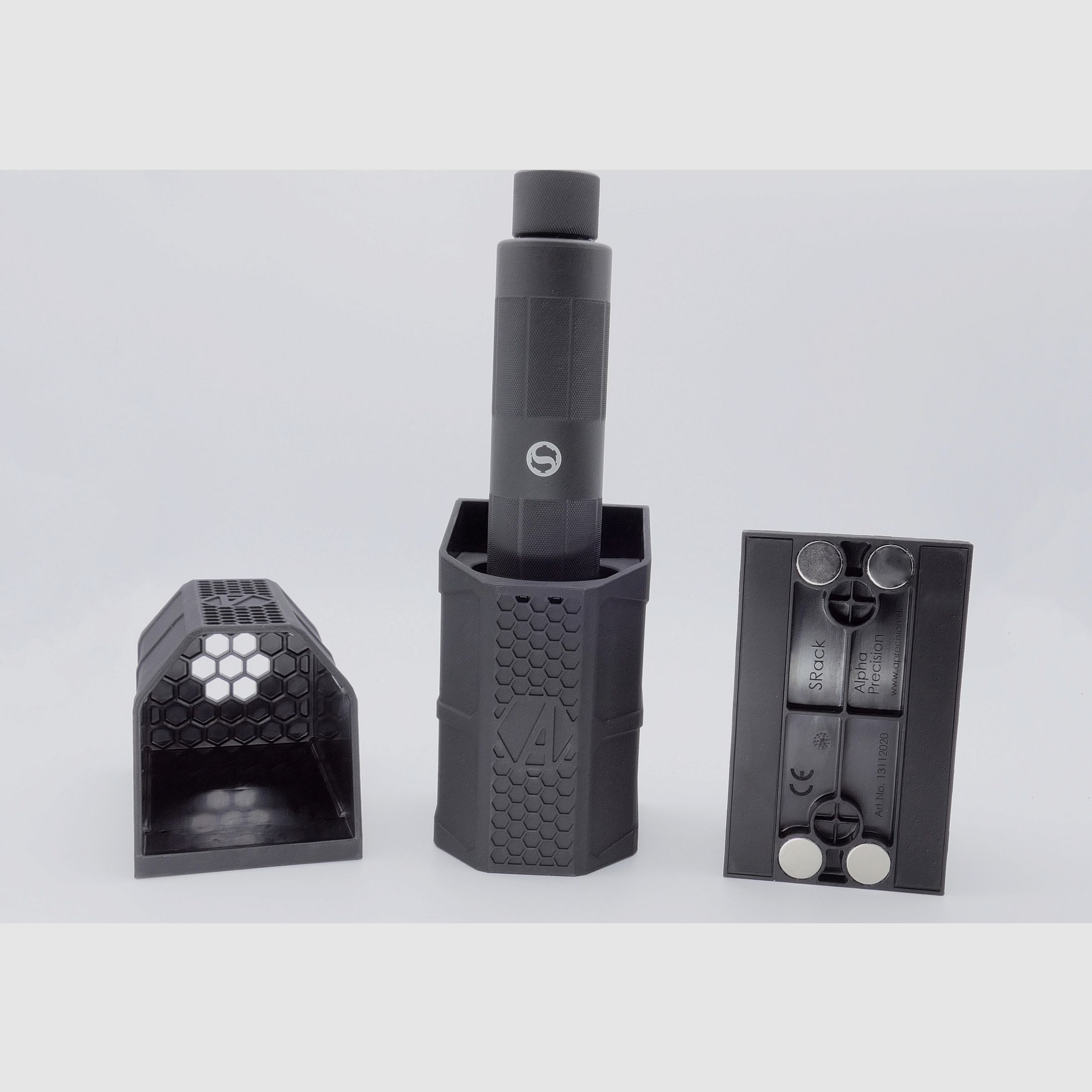 S-Rack Schalldämpferhalter  + das Original aus hochwertigem Polymer - KEIN 3-D Druck! -