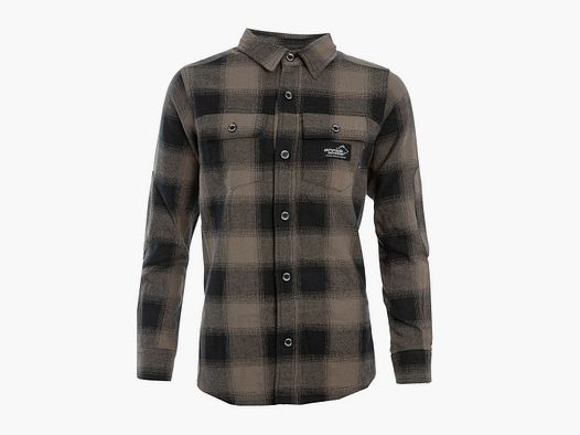 Arrak Outdoor Flanellhemd Damen Braun/Schwarz 4XL