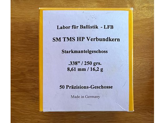 Original Geschosse LfB Starkmantel, Kaliber .338