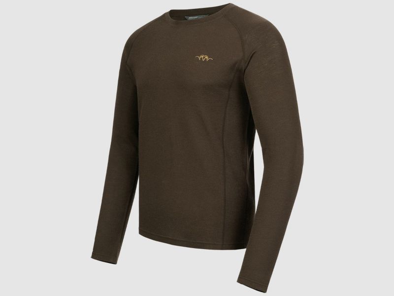 Blaser Merino-Baselayer-Rundhalsshirt Jonar, dunkelbraun, Bild 4 von 4