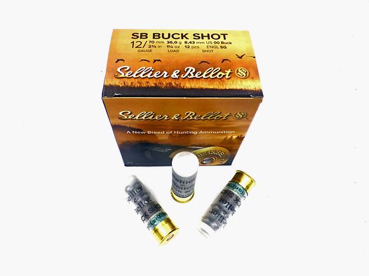 Patronen SELLIER & BELLOT Kal. 12/70 Buckshot 00, 12P, ab 98ct /Stück