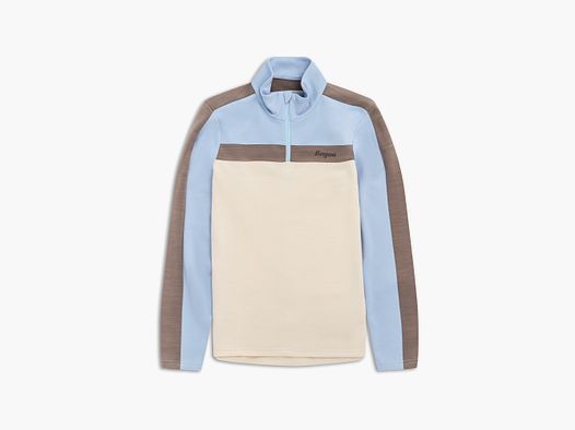 Bergans Uldal Half-Zip Wool Sweater Women Cream/Light Dusty Blue S