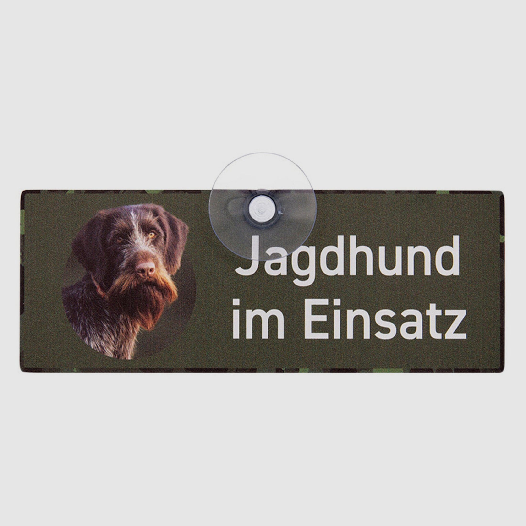 Wilde Hilde Original Autoschild Jagdhund im Einsatz