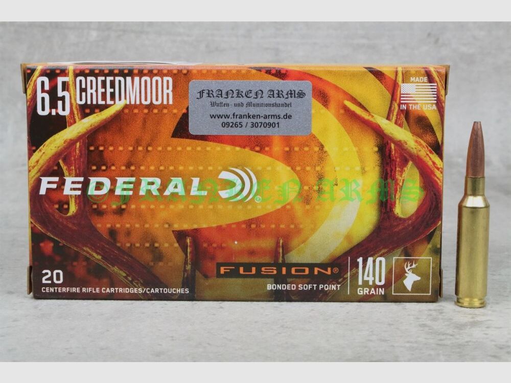 Federal Premium 6,5 Creedmoor Fusion 140gr. 9,1g 20 pezzi prezzi all'ingrosso