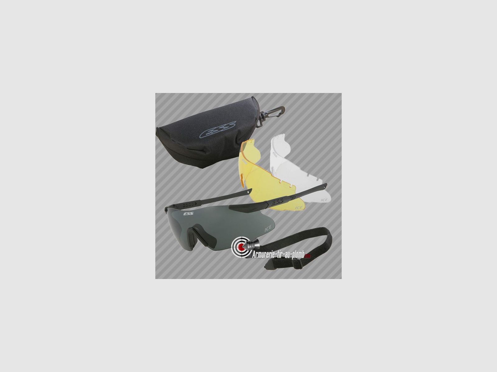 Occhiali ESS ICE3 neri + 3 set di lenti HD