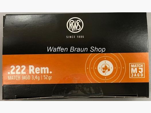 RWS .222 REM MJ 3,4G 30ER