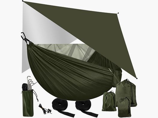 Hammock with tarp and mosquito net Trizand 260x140cm