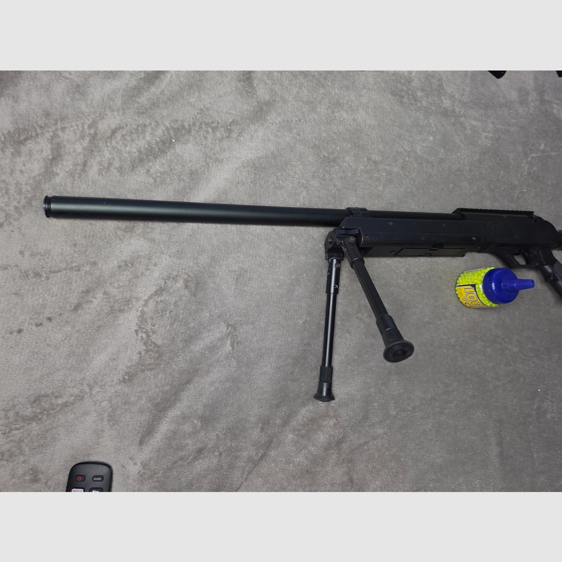 Rifle de francotirador / Sniper-Rifle Softair con bípode y munición BB, imagen 4 de 6
