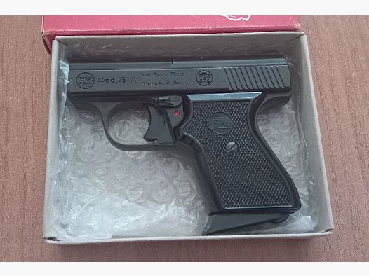 Seltene Starterpistole Rhöner SM 151A im PTB 474/ Kal. 8 mm Knall