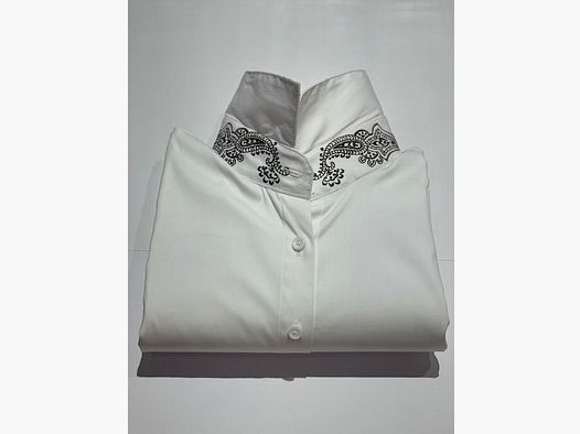 Blouse Wallmann avec broderie paisley en vert