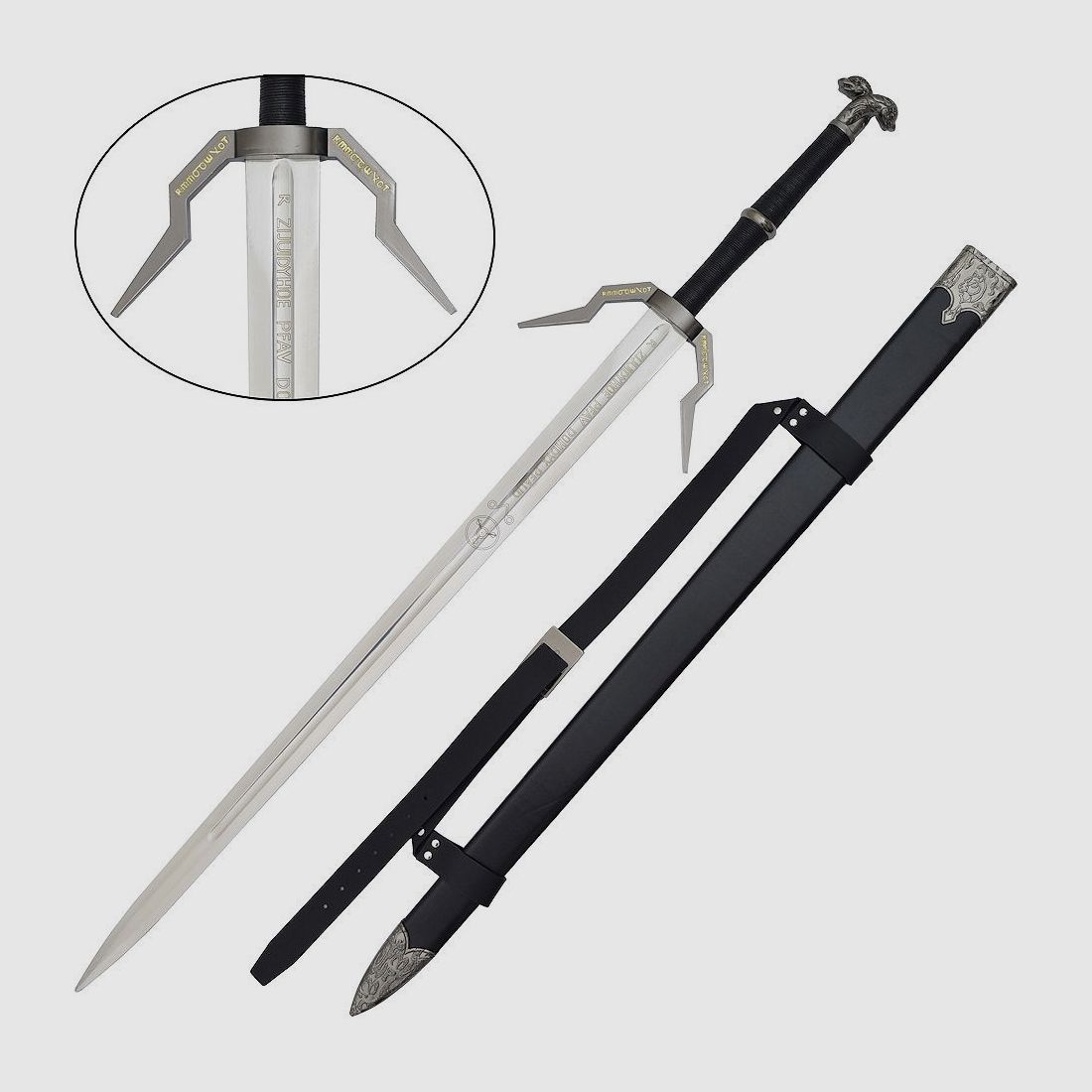Sword Witcher Silver Sword with Engravings