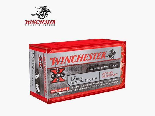 50 patronen WINCHESTER Super-X kal 17Hmr 20gr JHP