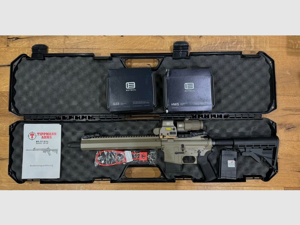 Tippmann M4-22 Elite GS Eagle FDE mit EOTECH EXPS3 -0 tan + G33 tan KSK-Spezial HHS VIII