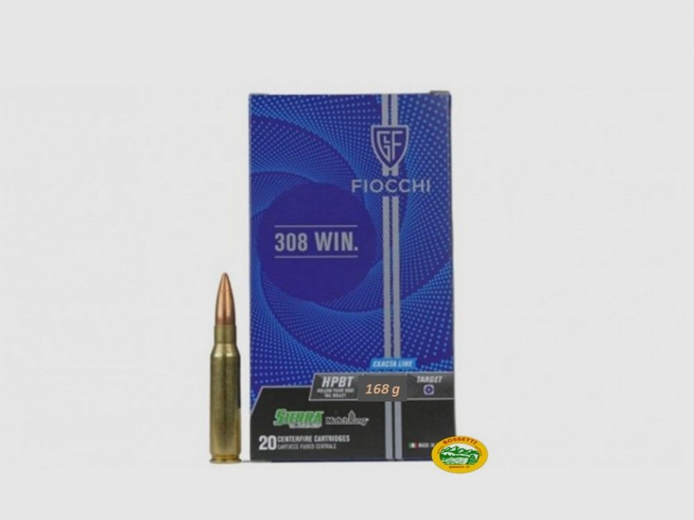 FIOCCHI ammunition cal. .308 win bullet 168 gr Exacta - 709890